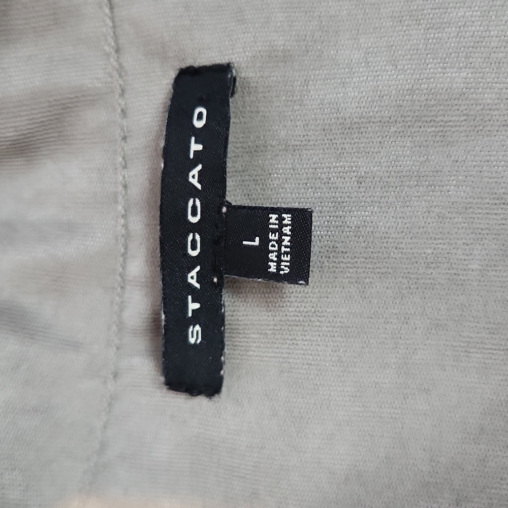 Staccato Dove Gray Shacket Duster Utility Jacket L - Picture 10 of 15